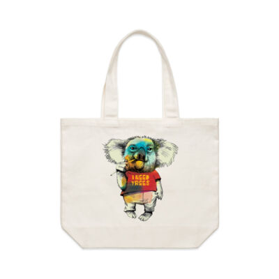 clik creative prints - male koala - shoulder-tote Thumbnail