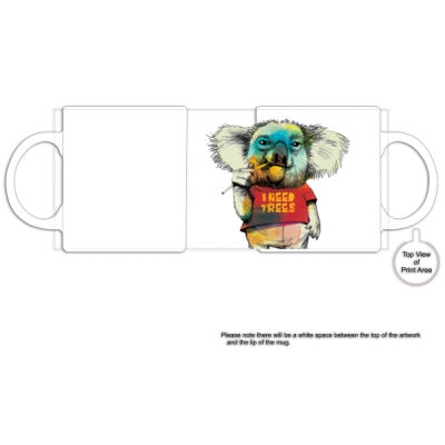 clik creative prints - male koala - black-rim-mug Thumbnail