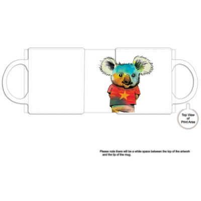 clik creative prints - young koala - star - black-rim-mug Thumbnail