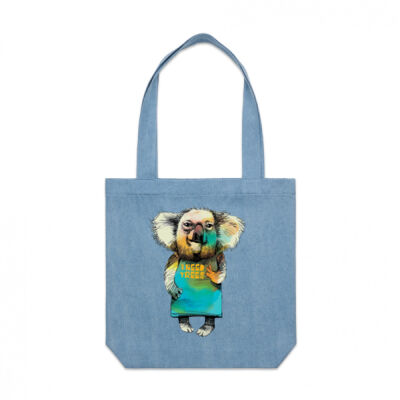 clik creative prints - lady koala - denim-tote Thumbnail