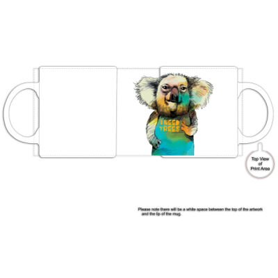 clik creative prints - lady koala - black-rim-mug Thumbnail