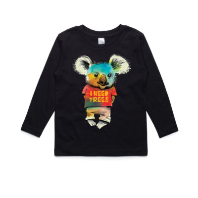 clik creative prints - young koala - youth-lsleeve-tee Thumbnail