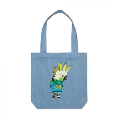 clik creative prints - cockatoo - denim-tote Thumbnail