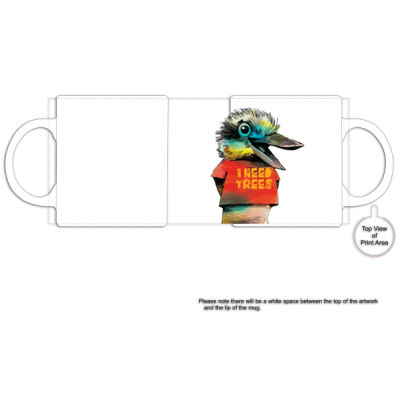 clik creative prints - kookaburra - black-rim-mug Thumbnail
