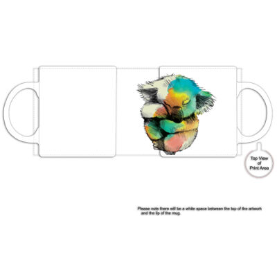 clik creative prints - baby koala - black-rim-mug Thumbnail
