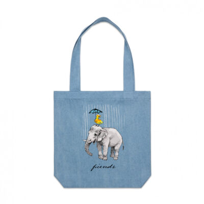 clik creative prints - friends-umbrella - denim-tote Thumbnail