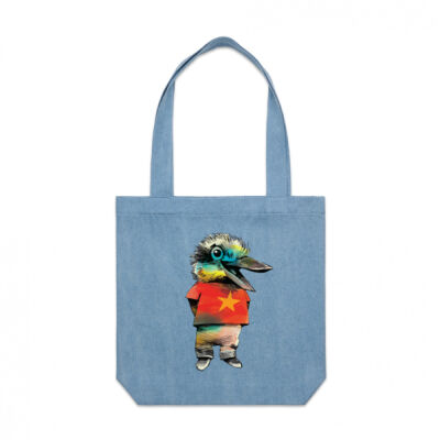 clik creative prints - kookaburra - star - denim-tote Thumbnail
