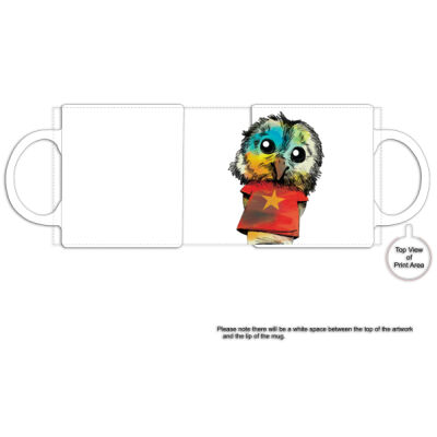 clik creative prints - owl - star - black-rim-mug Thumbnail
